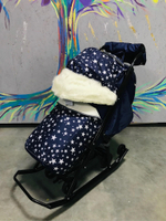 Санки - коляска Compact ЗВЕЗДЫ механизм смены полозьев на колеса, 3 положения, арт. PcS18 Pikate