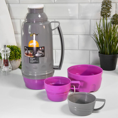 Термос 1,8л пластик, стеклянная колба, 60T180