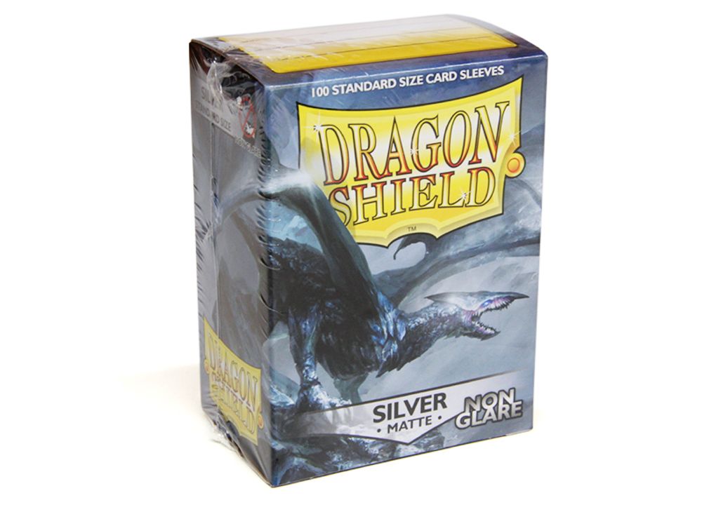 Dragon Shield - Серебряные небликующие матовые протекторы 100 штук