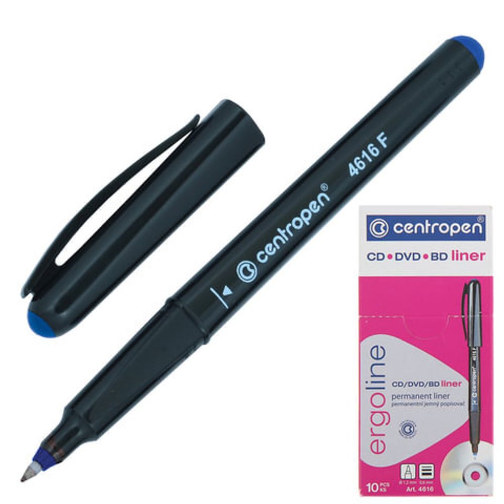Маркер д/CD CENTROPEN ЛИНЕР CD 0,50 мм синий круглый