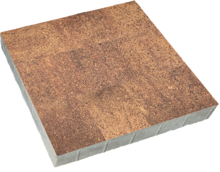 Тротуарная плитка КВАДРАТ 600х600 мм - Листопад гранит Осень