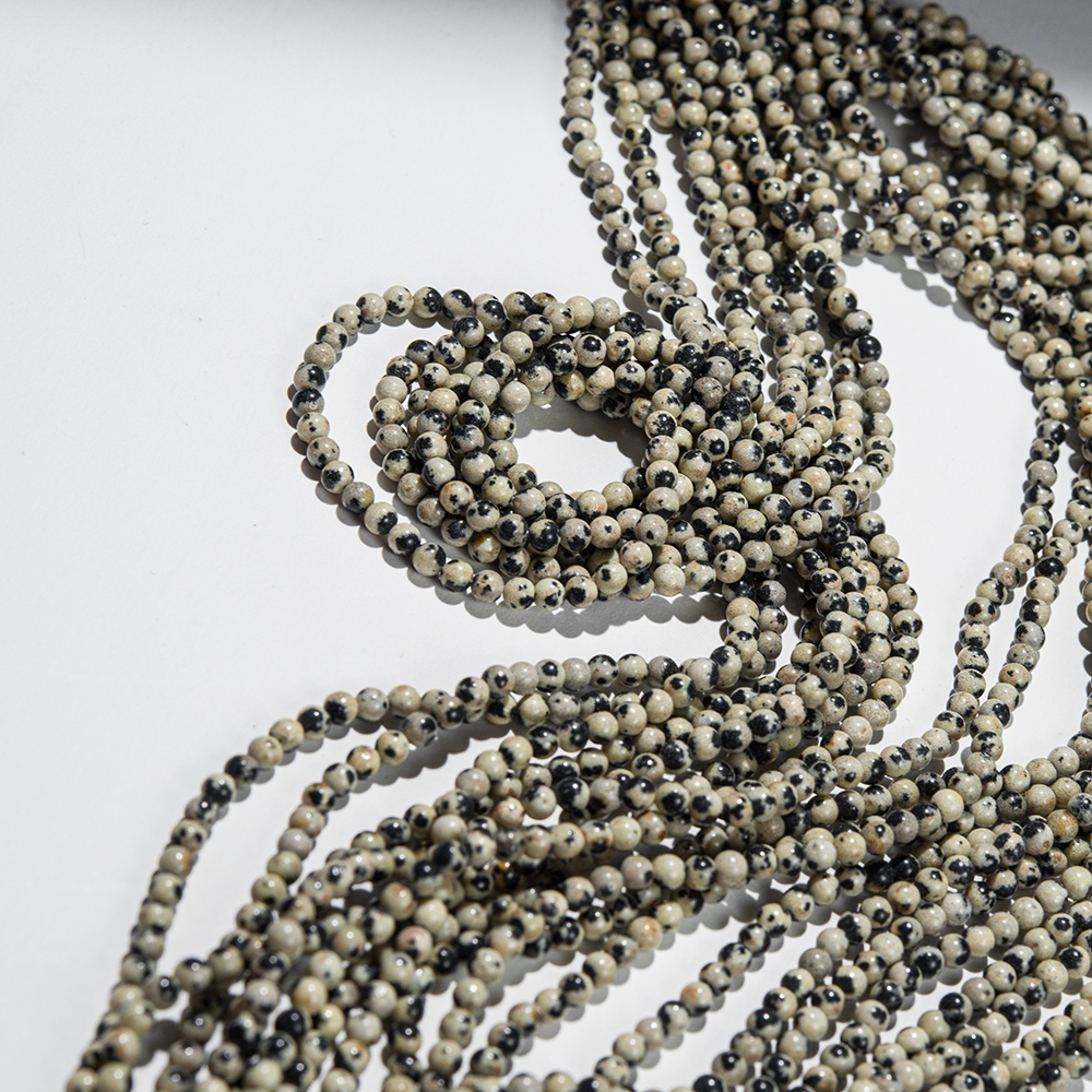 Аплит натуральный (Яшма далматин), 3,4мм, шар