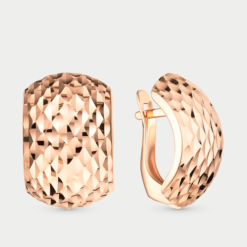 Женские серьги без вставок из красного золота 585 пробы (арт. 20367А-3)