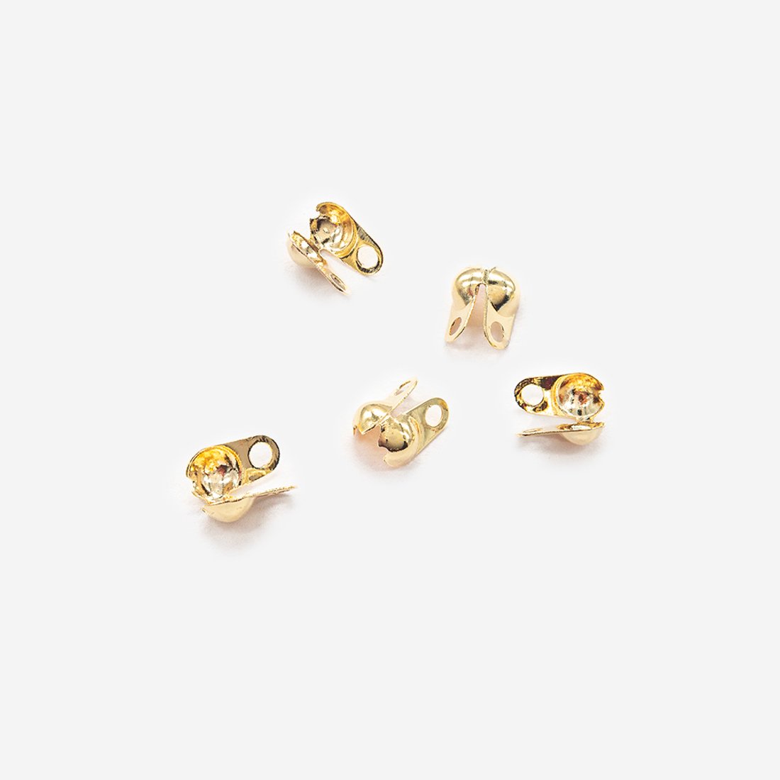 Каллот (концевик) с двойным креплением "Бабочка", 3,2мм, позолота