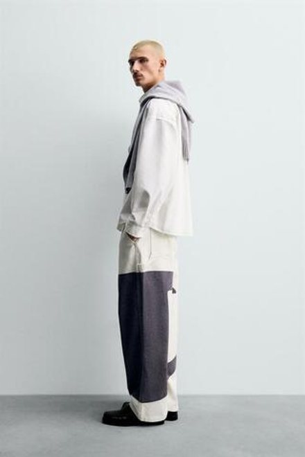ZARA Х CHAMPION ® РУБАШКА ОКСФОРД С НАШИВКАМИ, БЕЛЫЙ