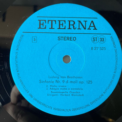 Винтажная виниловая пластинка LP Бетховен Beethoven, Симфония Sinfonie Nr. 2 D-dur Op. 36, Sinfonie Nr. 9 D-moll Op. 125 (ГДР 1984)