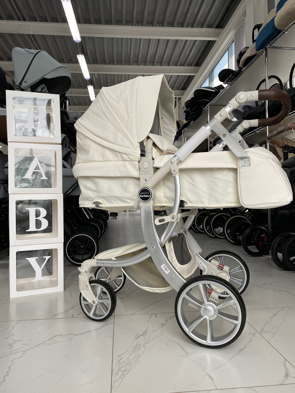 Коляска трансформер Aimile Original Autumn (Молочный / Milk, арт.АА-5)