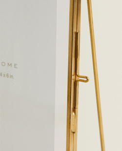 Zara Home Фоторамка из стекла, цвет золотой, 18 см