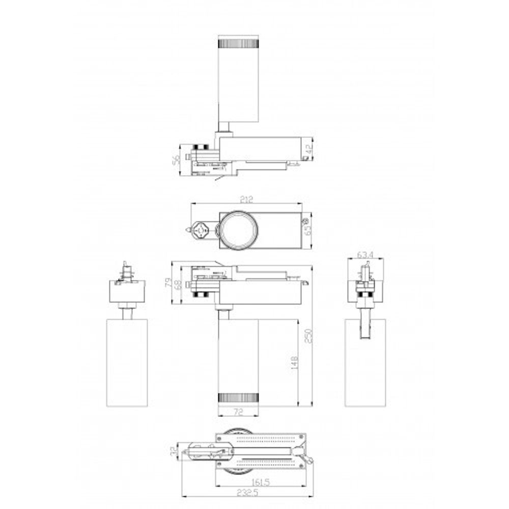 Трековый светильник трехфазный ЭРА STR-30-99-40K-W20 регулируемый луч 4000K белый