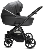 Детская коляска Noordi Fjordi Leather V2 3 в 1 с автокреслом Terra Black 1462819 Shadow Grey