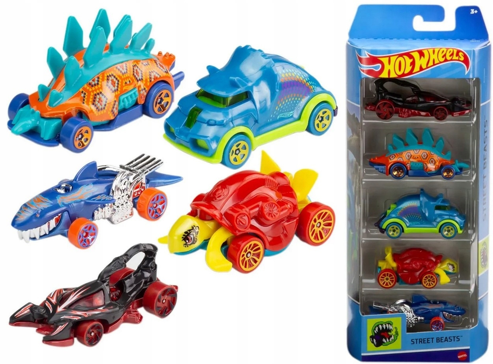 Hot Wheels HLY77 — набор из 10 машинок, масштаб 1:64