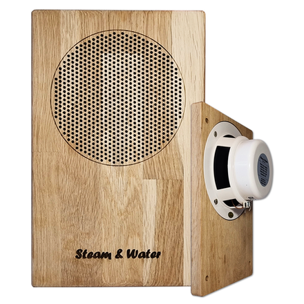 Влагостойкий динамик с декоративной дубовой сеткой SW 525 Wood SQUARE Удлиненный, для бани и сауны