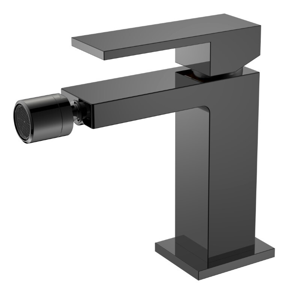 Смеситель для биде Qubic Shine Gun Metal