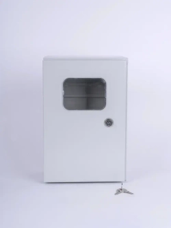 ЩУН-1х6 (300х200х125) IP54. Увеличенный под электрический счетчик и автоматические выключатели до 6 модулей Щит учетно-распределительный навесной ЩРУ 1Н6 IP54