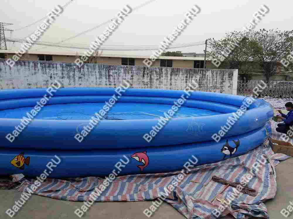Надувной бассейн «Аквариум», 12*12*0,9 м