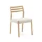 Стул Cudia из бежевой синели из массива дуба с натуральной отделкой FSC Mix Credi