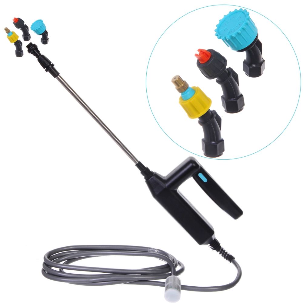 Опрыскиватель садовый «Профи» аккумуляторный с зарядкой от USB три насадки, шланг 3м.