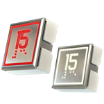 B.QDJS3.WR.B JST3, светодиод (W/ R), выпуклости Брайля на нажимной пластине