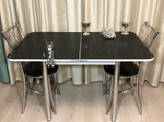 Кухонный стол раскладной Wide black