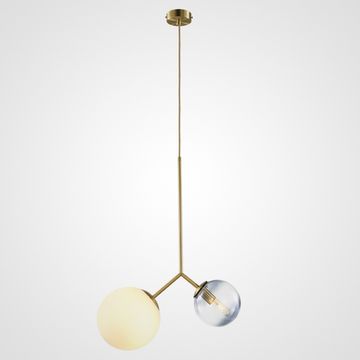 Подвесной светильник в скандинавском стиле с плафонами из прозрачного и матового стекла CLOVEN