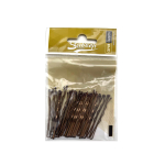 Невидимки Ставвер Карбон коричнев волнистые 70мм 24шт/уп