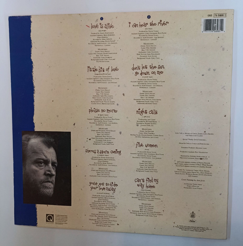 Винтажная виниловая пластинка LP Joe Cocker Night Calls (Spain 1991)