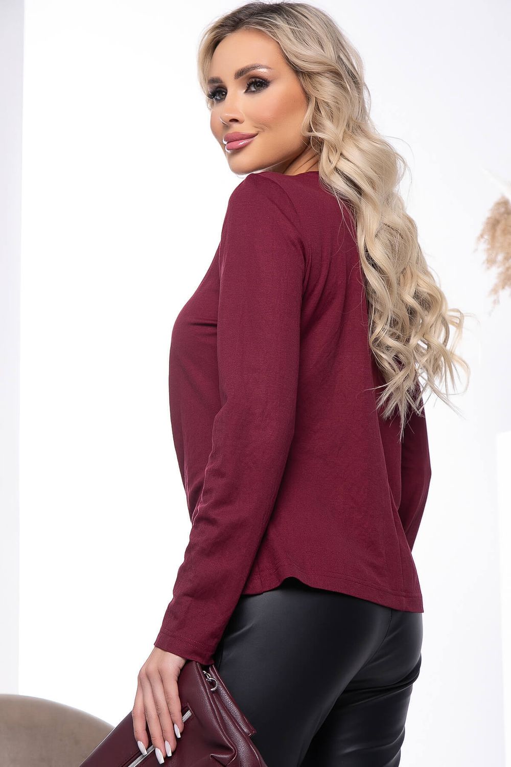 Лонгслив "Женевьева" (винный) Б7633 LT Collection