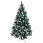 Ёлка «Богемия» 210 см, ПВХ+Леска, шишки, белое напыление (960 веток)