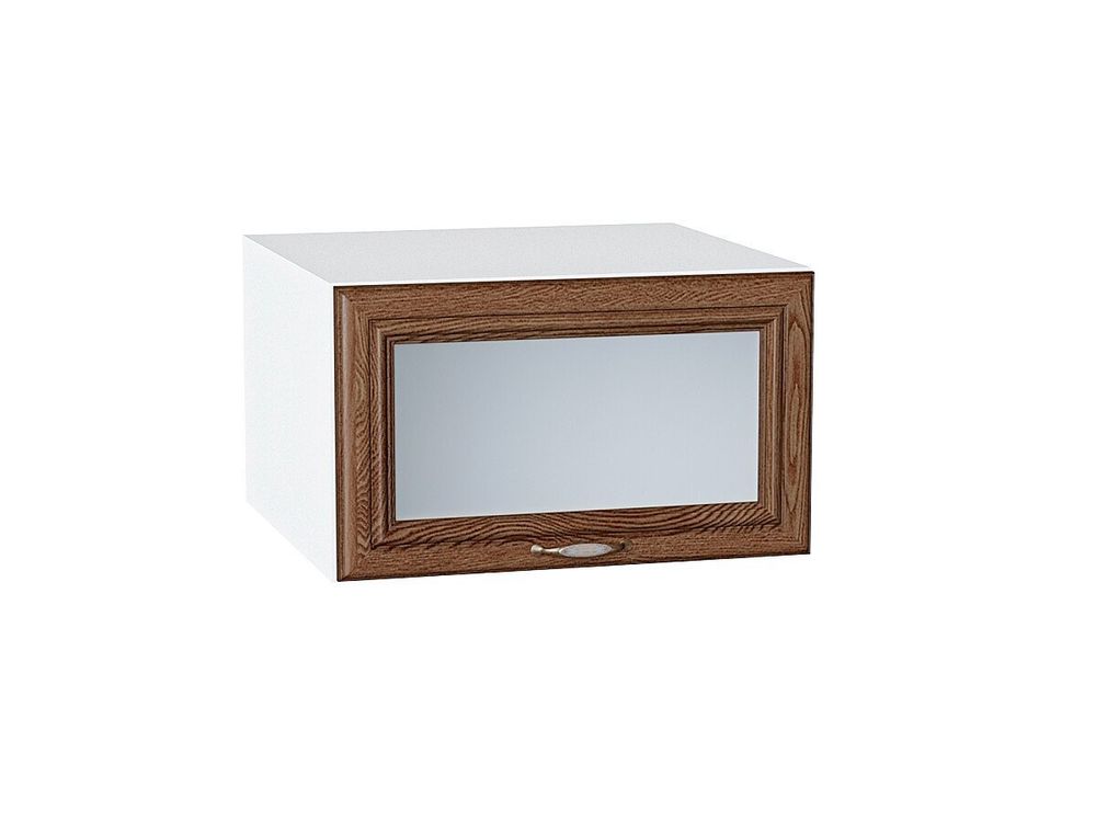 Шкаф верхний горизонтальный остекленный глубокий Шале