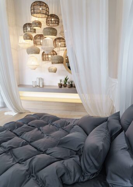 Постельное белье 2 спальное евро German Grass Grey Brilliant серое