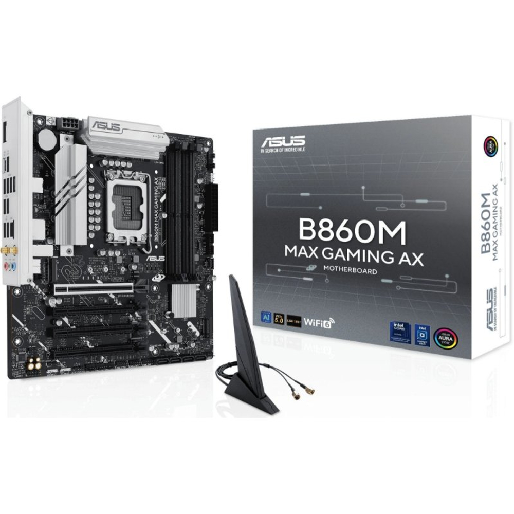 Материнская плата ASUS B860M MAX GAMING AX, LGA1851, B860, DDR5, mATX