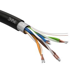 Кабель витая пара ЭРА SIMPLE U/UTP 2x2x24 AWG Cat5e CCA PVC 305м | LAN-кабель витая пара без экрана U/UTP-CCA