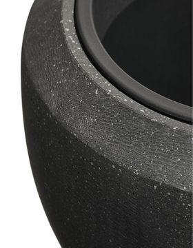 Кашпо TREEZ Effectory - серия Quartz - Чаша Design - Чёрный кварц