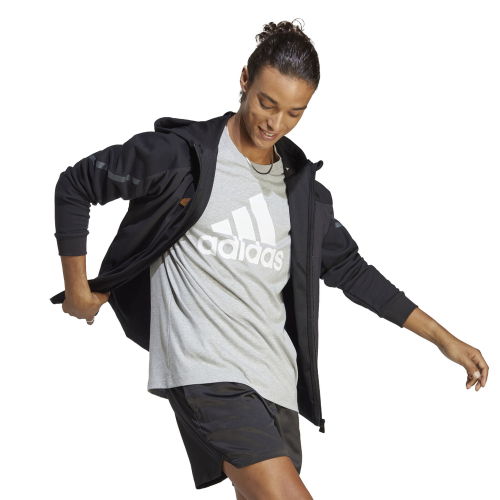 Мужское теннисное поло adidas Essentials Single Jersey Big Logo T-Shirt Men - Lightgrey, White