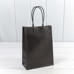 Пакет подарочный 16х22х8см (Черный, Крафт)