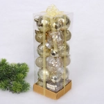 Набор шаров «Winter magic» 6 см + 4 см (24 предмета), Золото