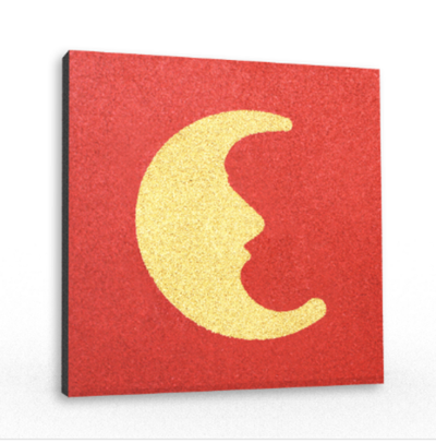 Резиновая плитка с рисунком Луна 500х500x40 мм тротуарная