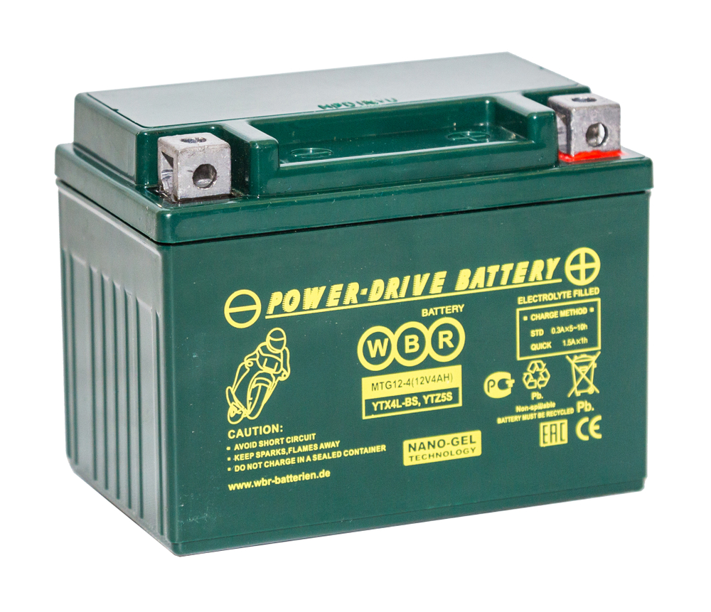 Аккумулятор МТG 12-4 YTX4L-BS YTZ5S 4 а/ч 114х70х86 гелевый WBR