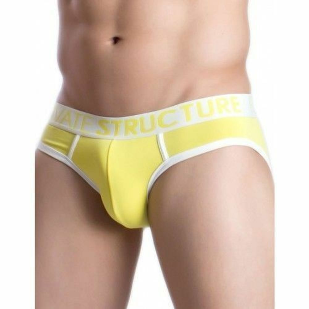 Мужские трусы брифы желтые Private Structure NOS Spectrum Lemon Brief PST0058