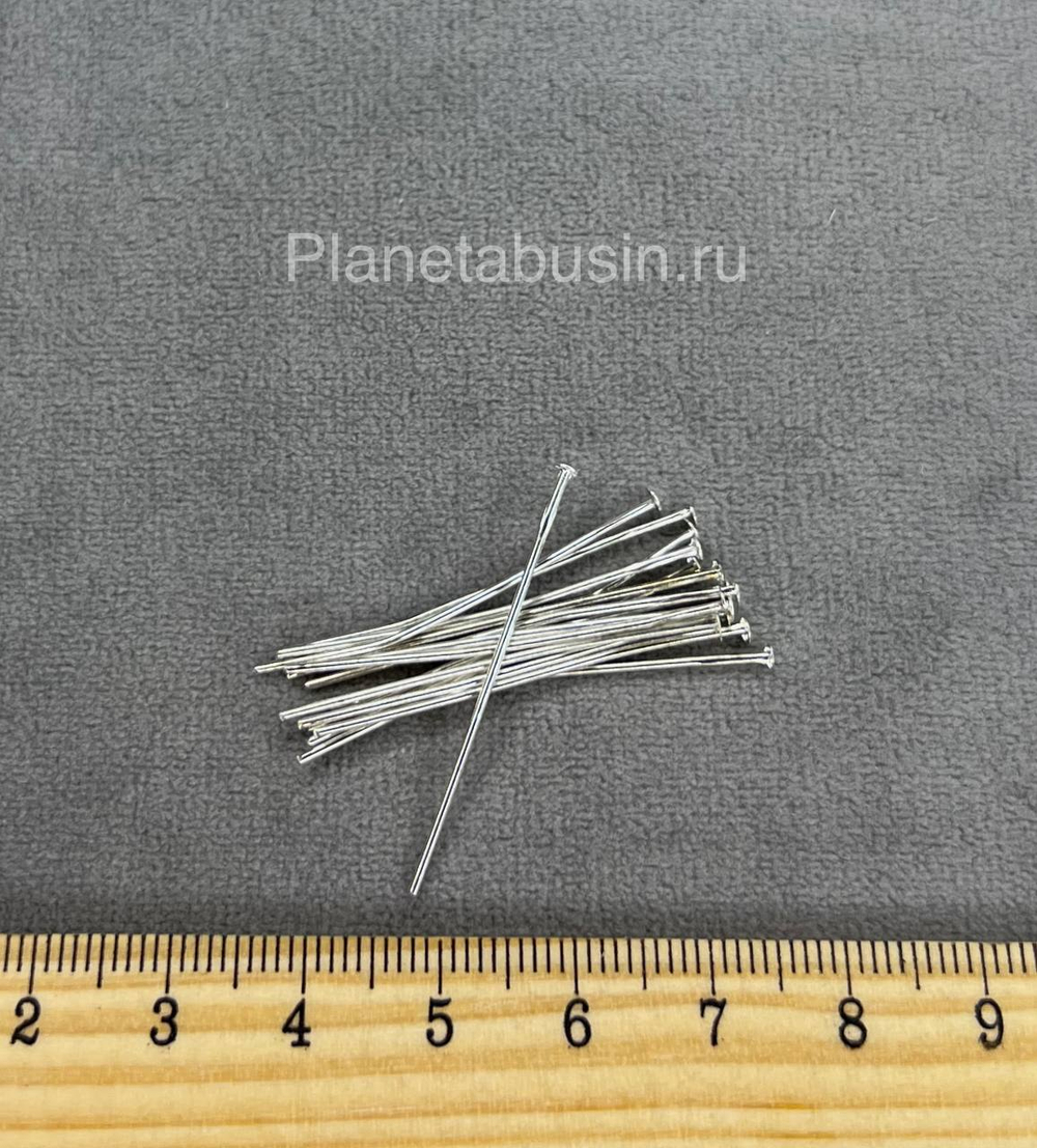 Пины гвоздики (св серебро) 18 мм 0960