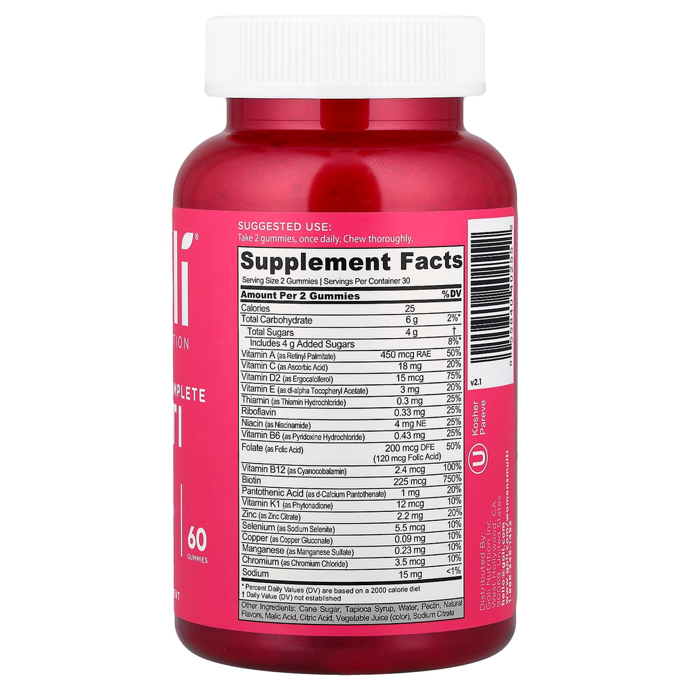Goli Nutrition, Комплексные мультивитамины для женщин, 60 жевательных таблеток