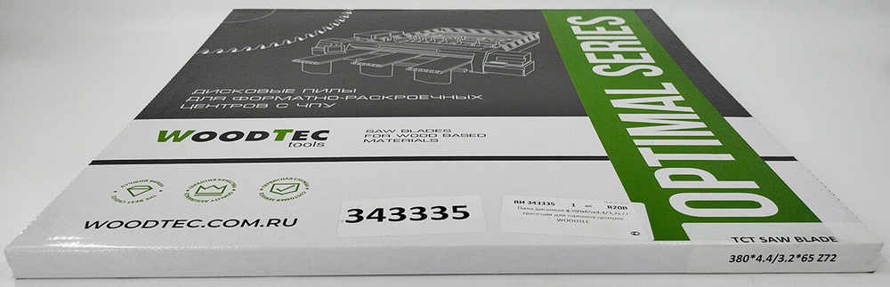 Пила основная Ø380 х 65 х 4,4 / 3,2 Z = 72 WoodTec