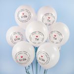 Шар (12''/30 см) Комплименты для него, Белый (200), пастель, 2 ст, 25 шт.