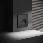 Розетка телевизионная встраиваемая VOLTUM S70 TV+RJ45 кат. 6, (графит)