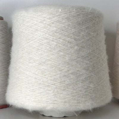 BABY SEQUINS - Luxury Selection by Ri.Go; 67% baby альпака, 20% шёлк, 13% п/а, пайетки 2мм; 600м/100гр; col. 600, цвет: белый молочный