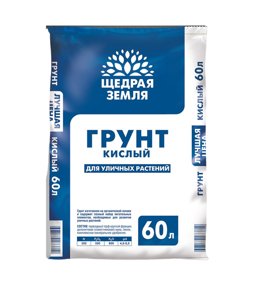 ГРУНТ КИСЛЫЙ ЩЕДРАЯ ЗЕМЛЯ 60Л