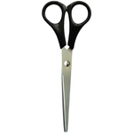 Ножницы 13,7см. черные ручки, чехол ПВХ (Спейс)