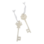 Подвеска "Ключ от тайн" 5*15 см (набор 2 шт), Белый (Серпантин)