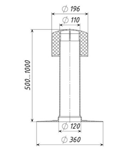ТП-71.100 Аэратор кровельный 110 L500 100800003