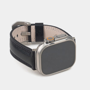 Ремешок для Apple Watch Ultra 49mm из кожи сафьяно,черного цвета
